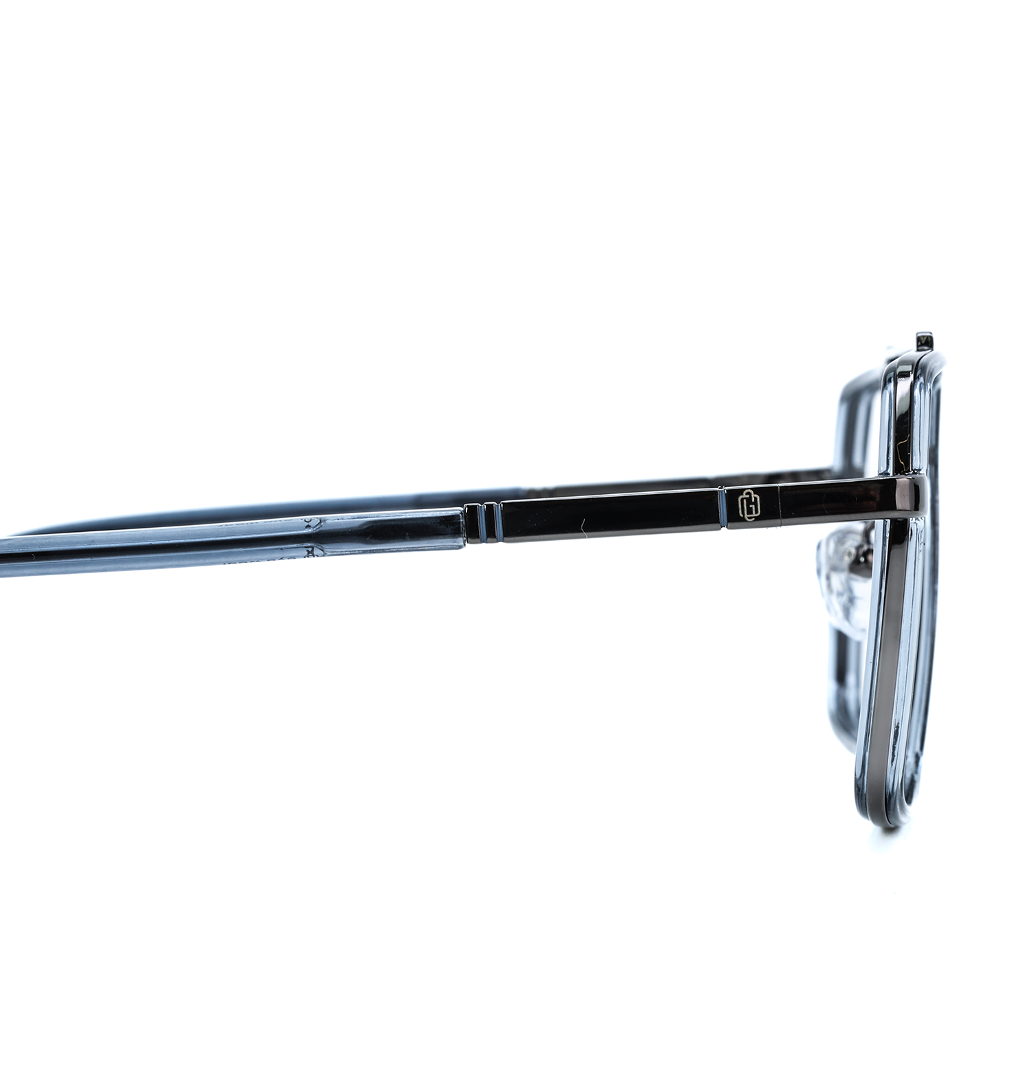 OG Twilight Light Blue & Gunmetal Eyeglasses – Square Full Rim Frame