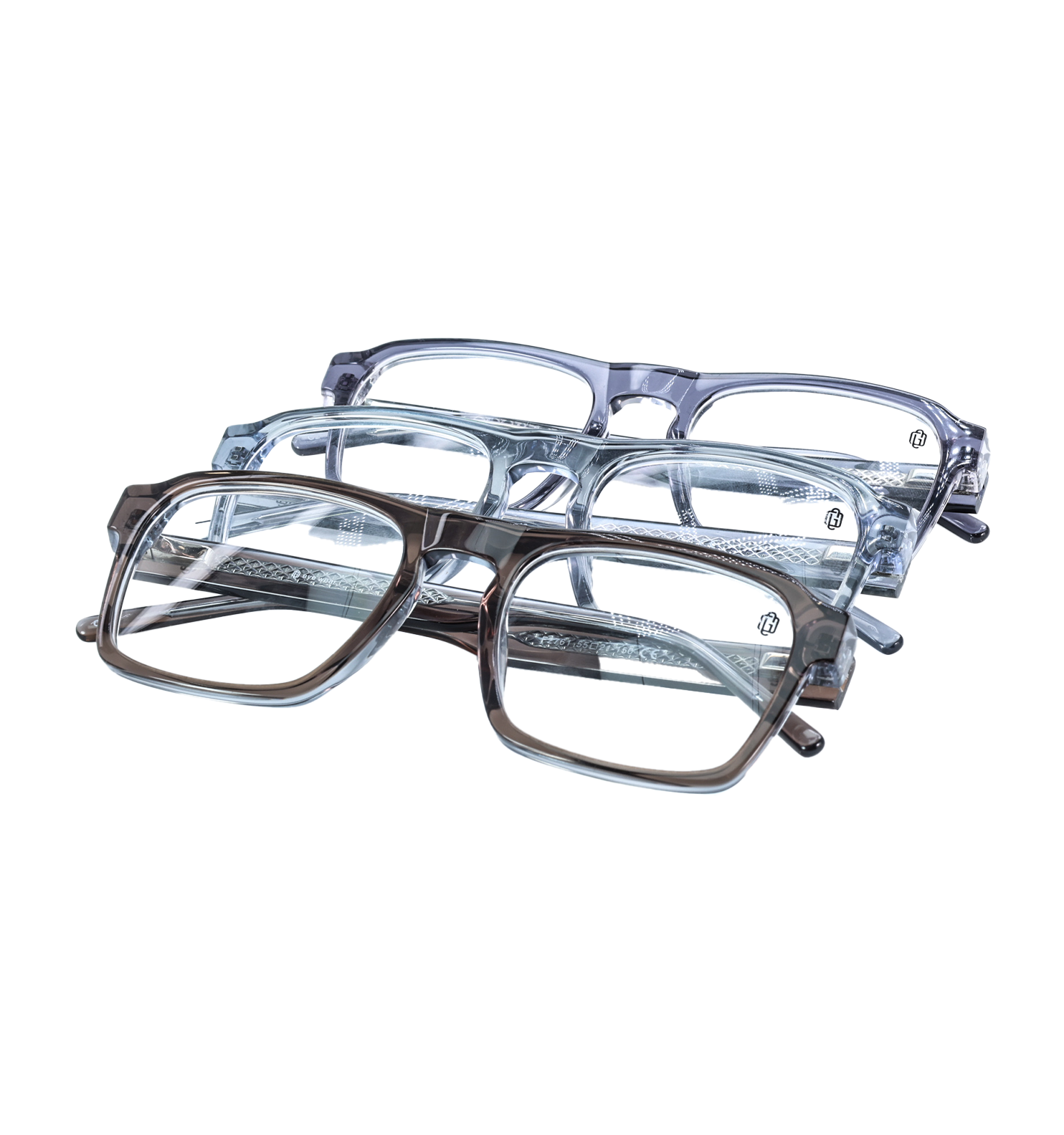 Insider Rectangular Wayfarer Eyeglasses – Unisex Full Rim Frame | Available in Grey, Brown & Blue