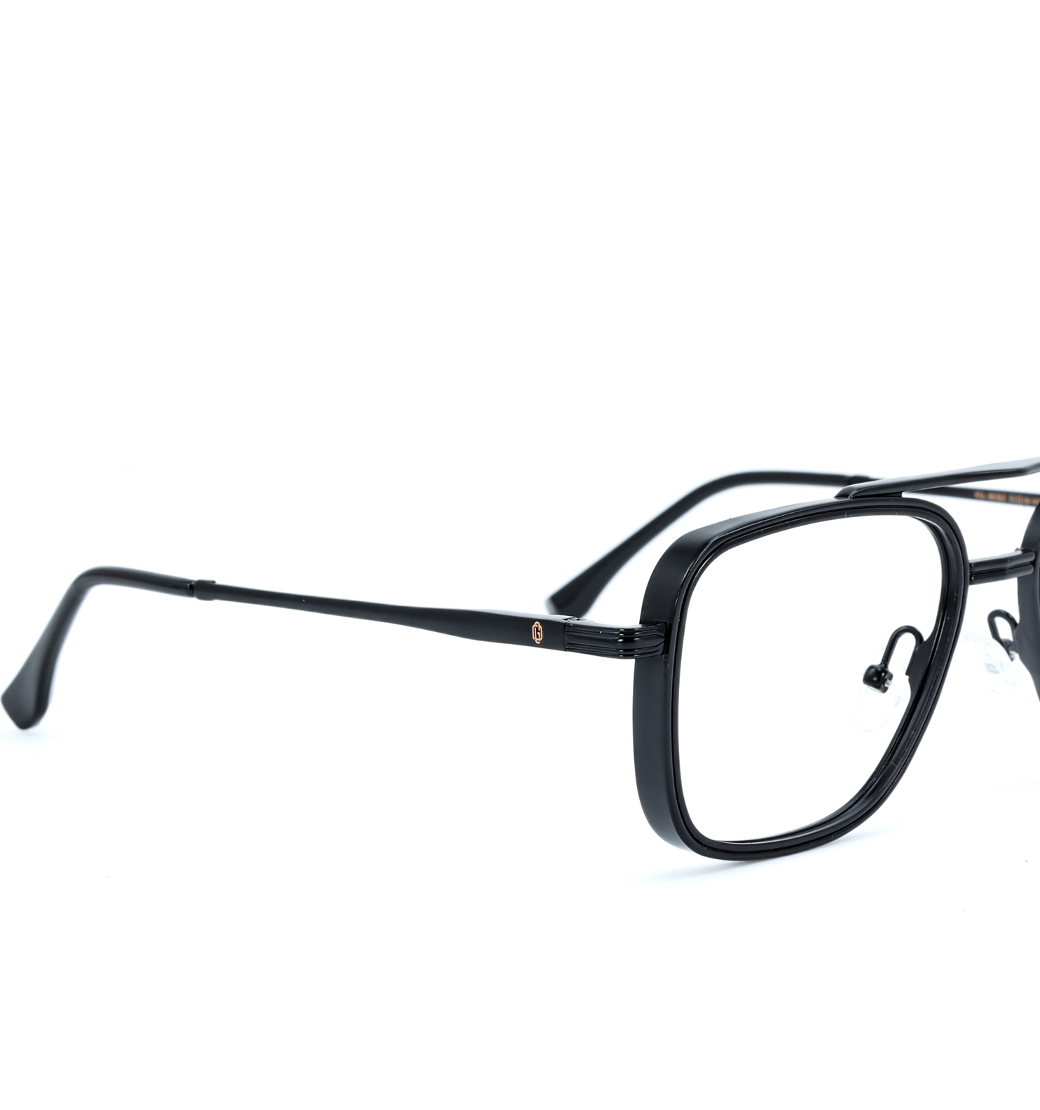 Vintage Square Metal Eyeglasses – OG Retro Full Rim Frame | Available in Black, Golden & Grey
