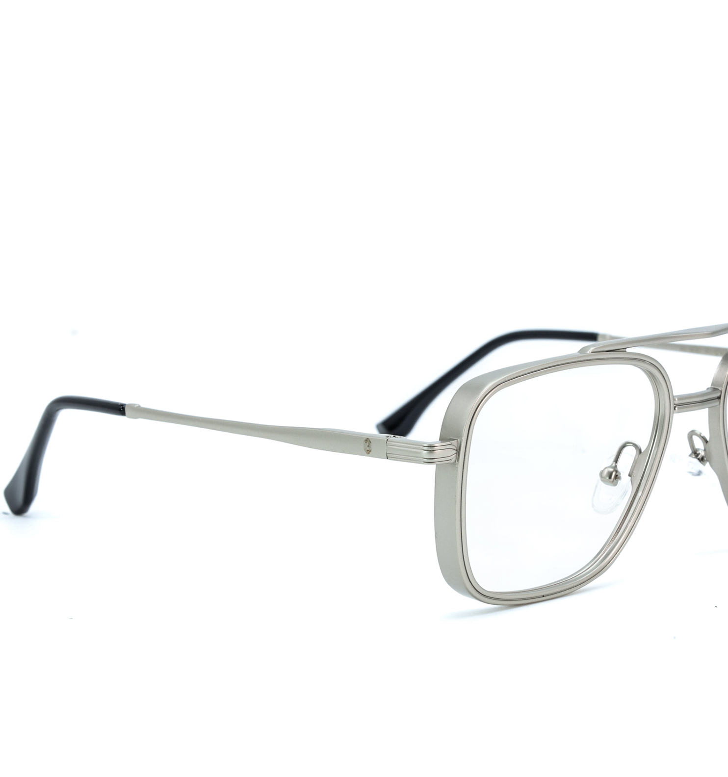 Vintage Square Metal Eyeglasses – OG Retro Full Rim Frame | Available in Black, Golden & Grey