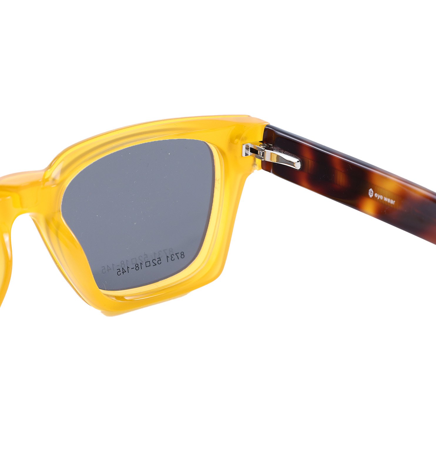 OG Clip Shift Acetate Wayfarer Clip-On Glasses with Polarized Clip – 2-in-1 Eyeglasses | Yellow & Black