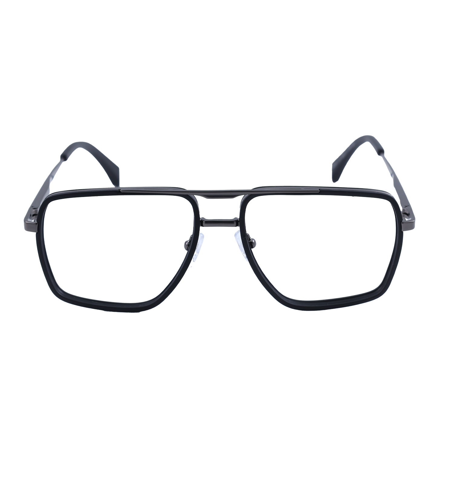 Ultra Square Full Rim Eyeglasses with Pre-Fitted Blue Block Lenses – Lightweight Frame (Golden, Black)