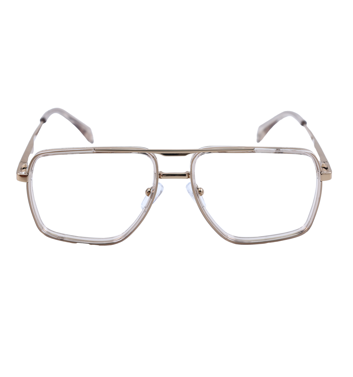 Ultra Square Full Rim Eyeglasses with Pre-Fitted Blue Block Lenses – Lightweight Frame (Golden, Black)