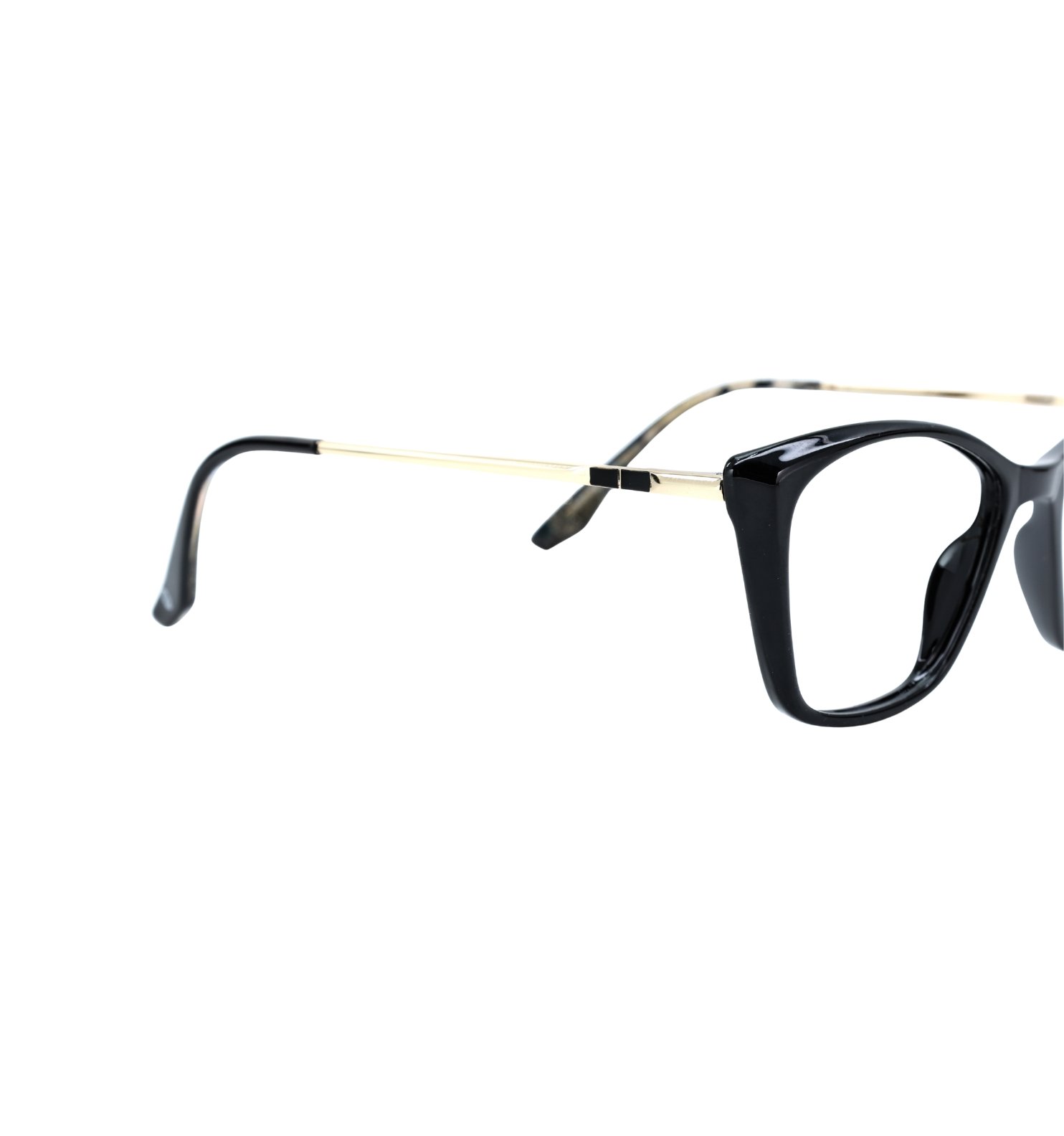 Acetate Cat Eye Full Rim Eyeglasses with Metal Temples – Elegant Women’s Frame (Black, Grey, Rose)