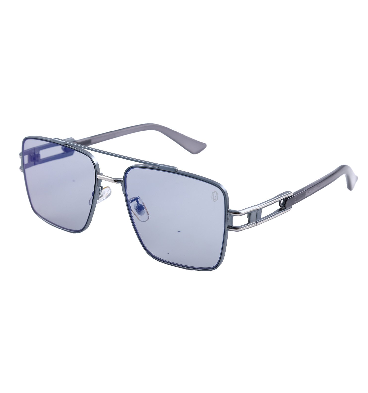 OG Aero Square Full Rim Metal Sunglasses – Bold Square Frame (Black, Blue, Grey)