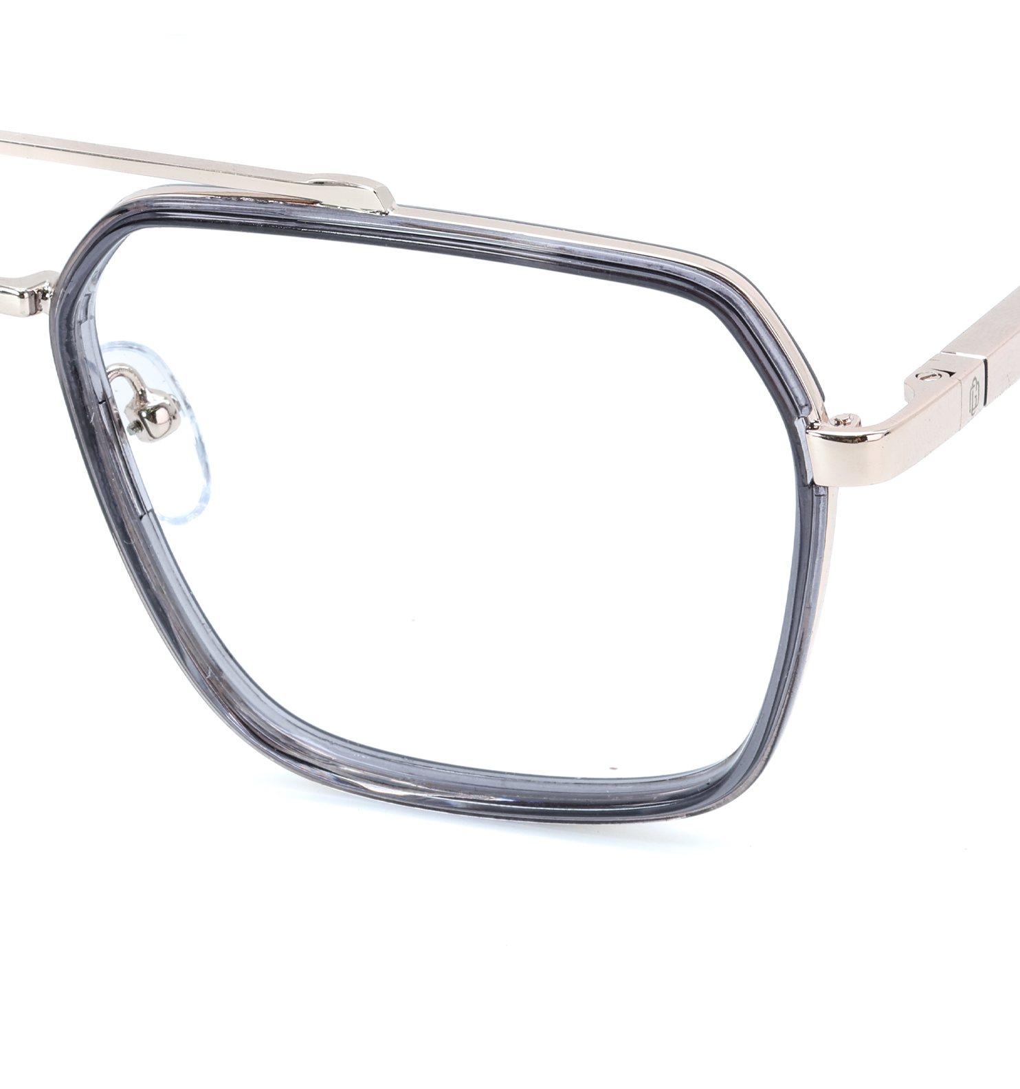 Full Rim Metal Wayfarer Eyeglasses with Pre-Fitted Blue Block Lenses | Available in Blue & Golden