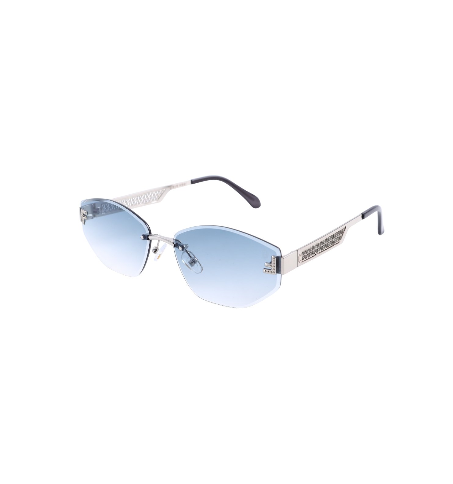 OG Aero Lite Rimless Sunglasses for Women – Ultra-Lightweight Stylish Shades (Blue, Brown)