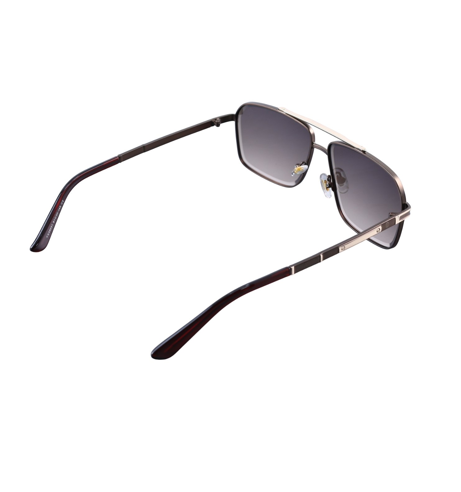 Full Rim Metal Wayfarer Sunglasses with UV400 Protection – Classic Street Style Shades (Brown, Purple)