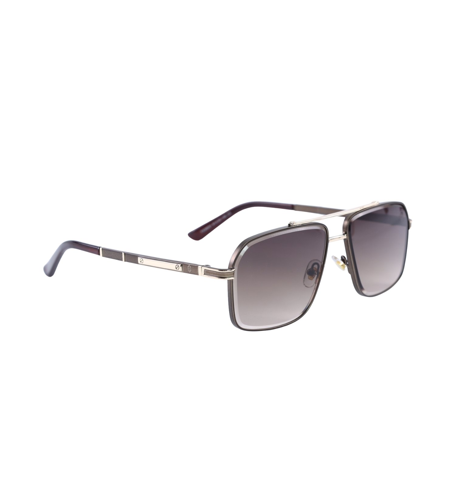 Full Rim Metal Wayfarer Sunglasses with UV400 Protection – Classic Street Style Shades (Brown, Purple)