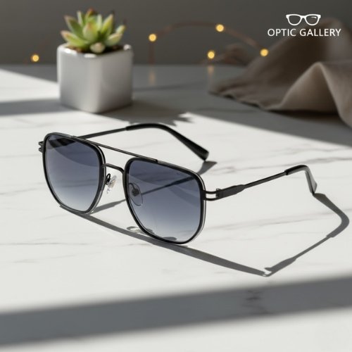 Full Rim Metal Wayfarer Sunglasses Unisex – Classic Street Style Shades (Purple, Green)