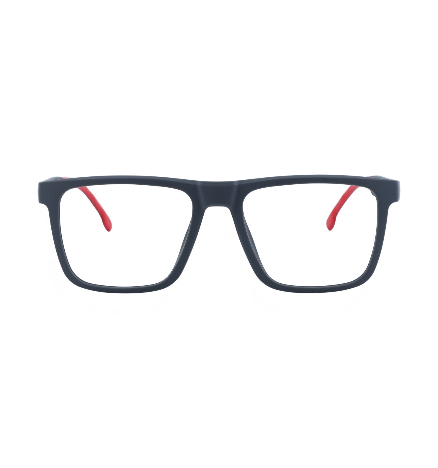 Black Square Active Full Rim Eyeglasses for Men | Sporty Square Frame (Black–Yellow)