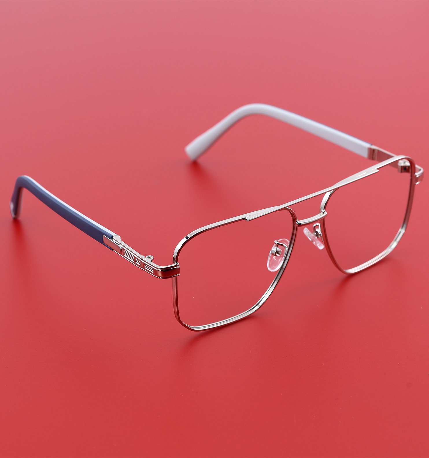 Blue Block Photochromic Metal Rim Eyeglasses – Pre-Fitted Blue Light & Photochromic Lenses (Black, Golden, Gunmetal, Silver)