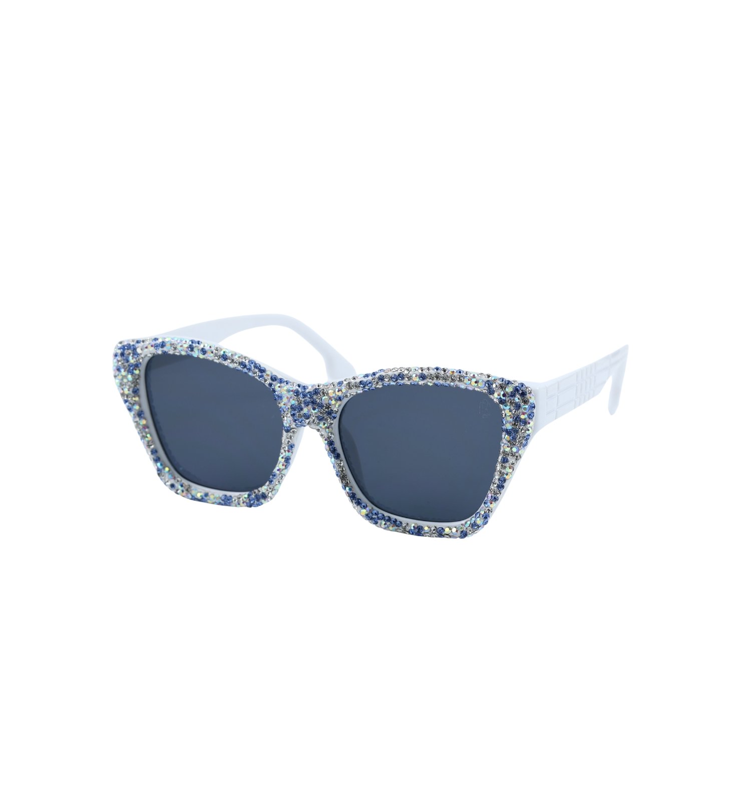 Blue Diamond Glam Sunglasses for Women – Luxury Blue Diamond Frame Fashion Shades