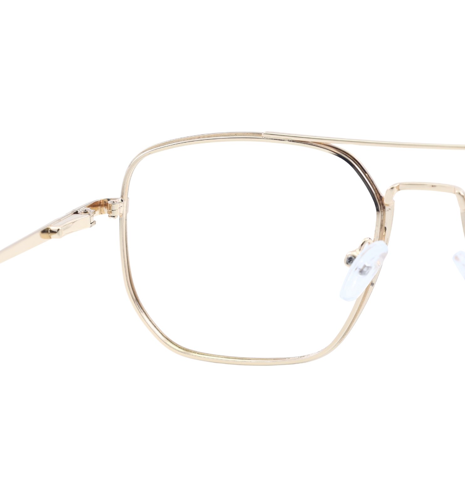 Classic Pilot Full Rim Eyeglasses for Men | Lightweight Metal Frame (Blue & Brown)