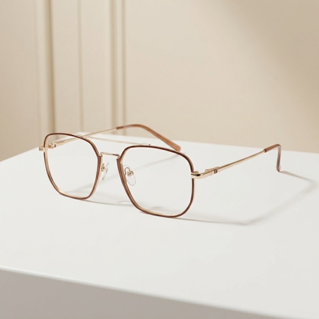OG Classic Pilot Full Rim Eyeglasses for Men | Lightweight Metal Frame
