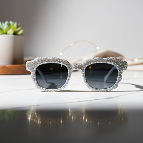 Diamond Silver Glam Women Sunglasses | Premium Fashion Shades
