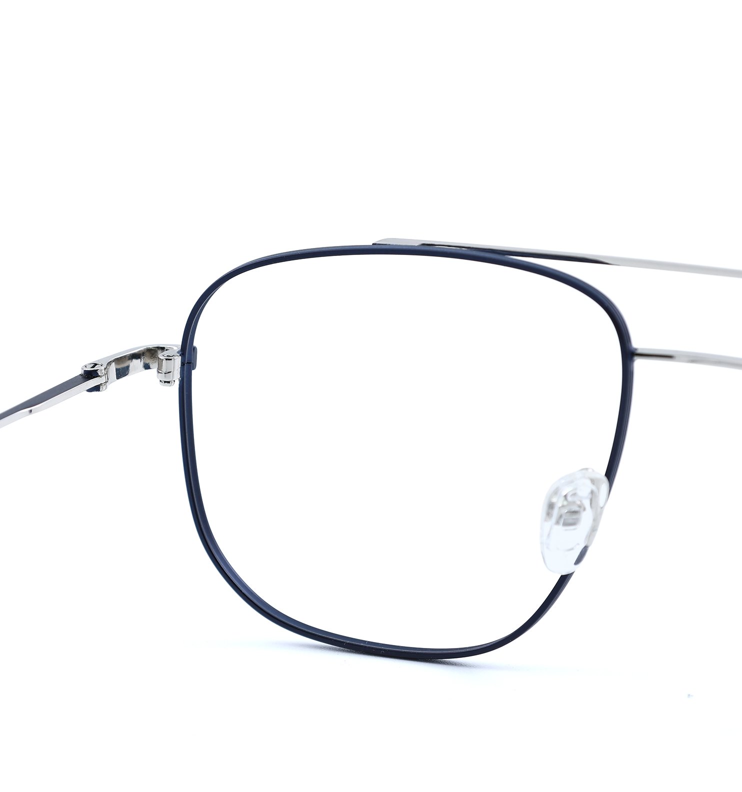 Elite Pilot Men’s Eyeglasses | Premium Metal Optical Frame in Brown, Dark Blue & Grey
