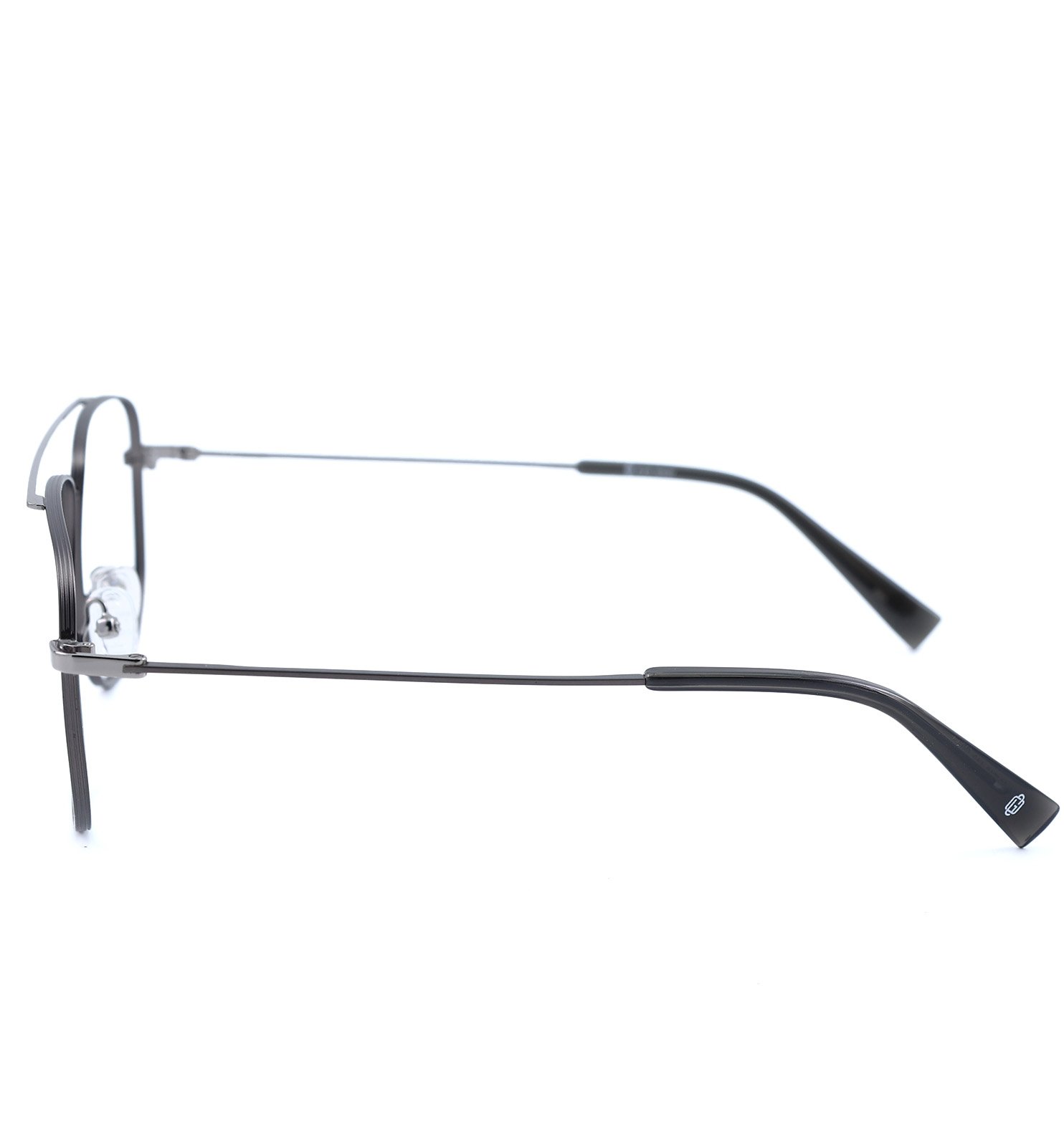 Elite Pilot Men’s Eyeglasses | Premium Metal Optical Frame in Brown, Dark Blue & Grey