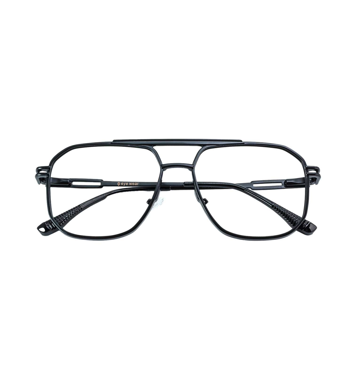 Full Rim Brass Metal Square Eyeglasses – MN KSL98279 (Black / Gold / Silver)