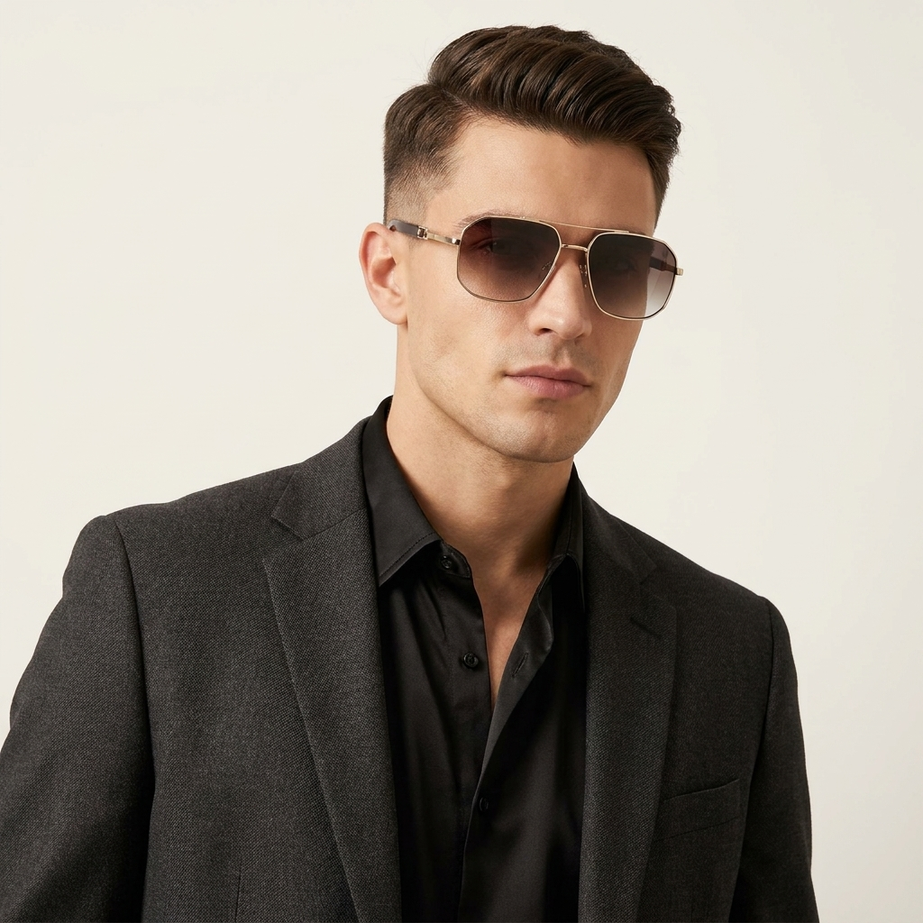 OG Full Rim Metal Wayfarer Sunglasses with UV400 – Classic Street Style Shades