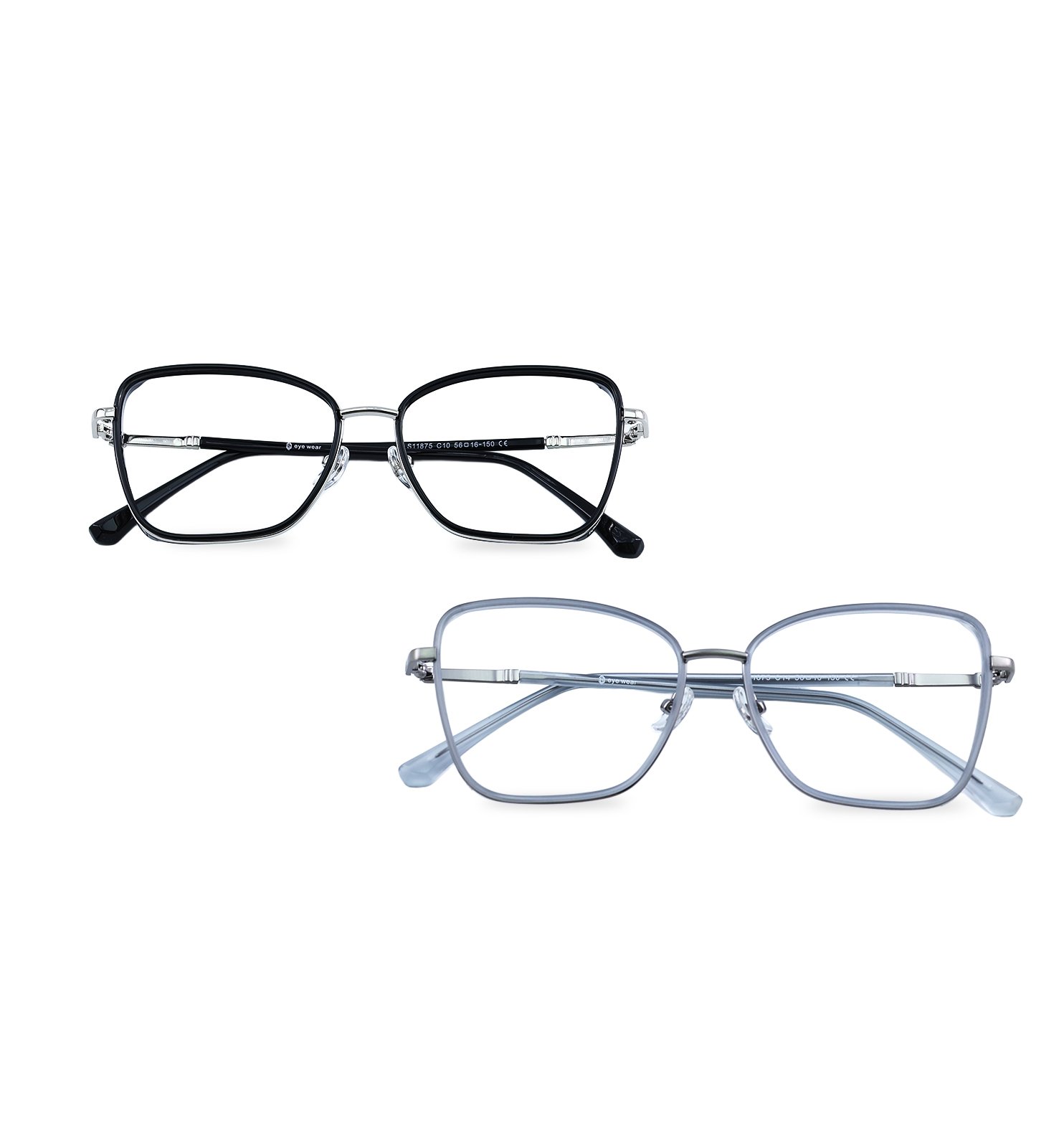 Neo Line Square Frame Women’s Eyeglasses | Stylish & Lightweight Optical Frame for Women | Blue & Black