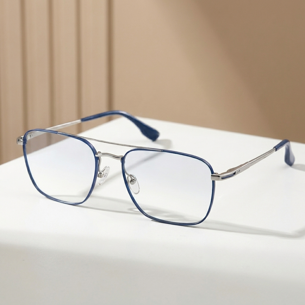 OG Air Flex Metal Eyeglasses – Lightweight Full Rim Square Frame for Men & Women
