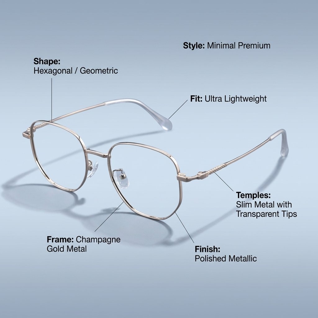 OG Air Gold | Minimal Metal Eyeglasses