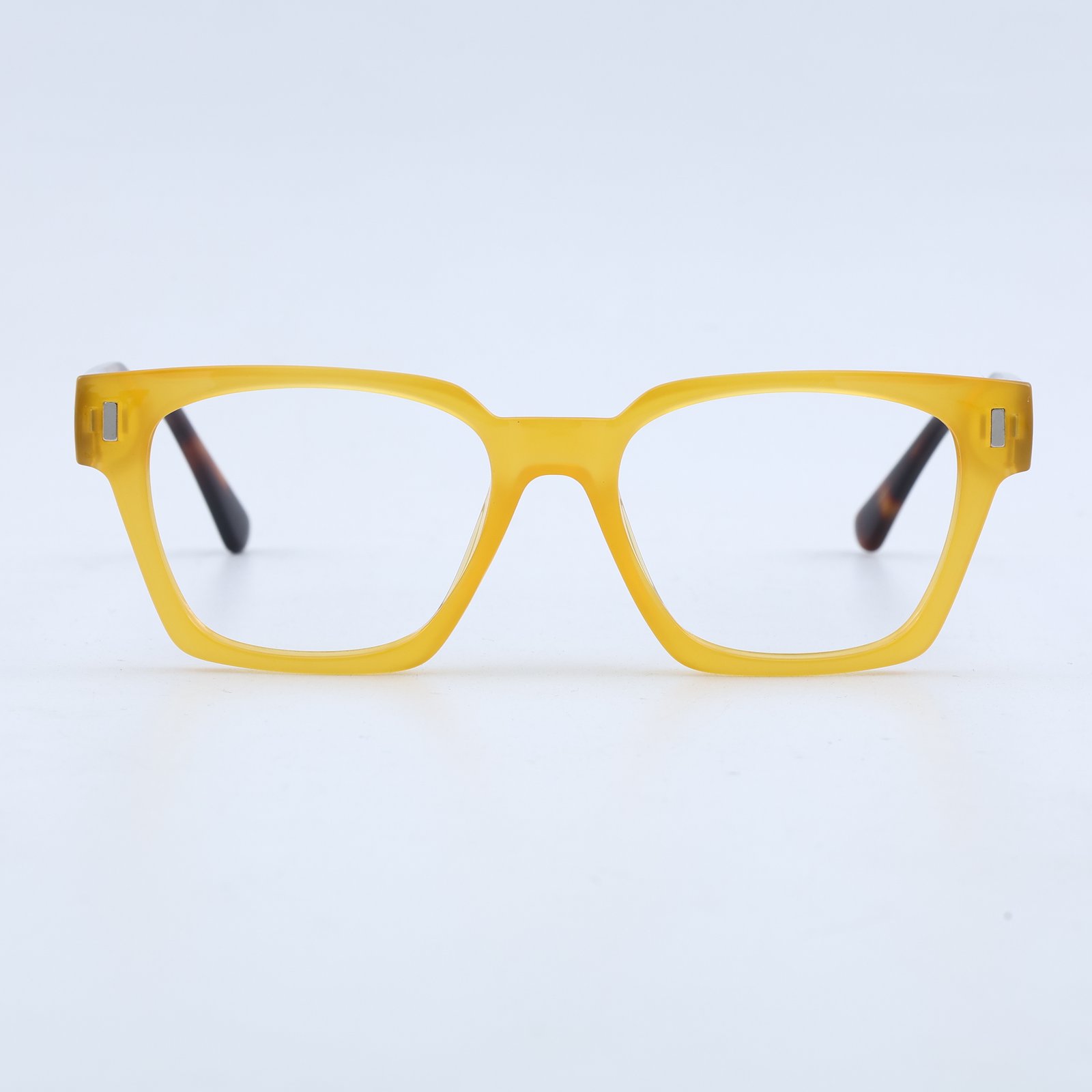 OG Amber Bold | Yellow Frame Square Sunglasses For Men