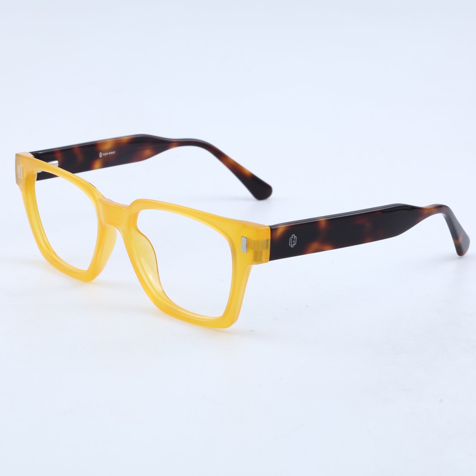 OG Amber Bold | Yellow Frame Square Sunglasses For Men