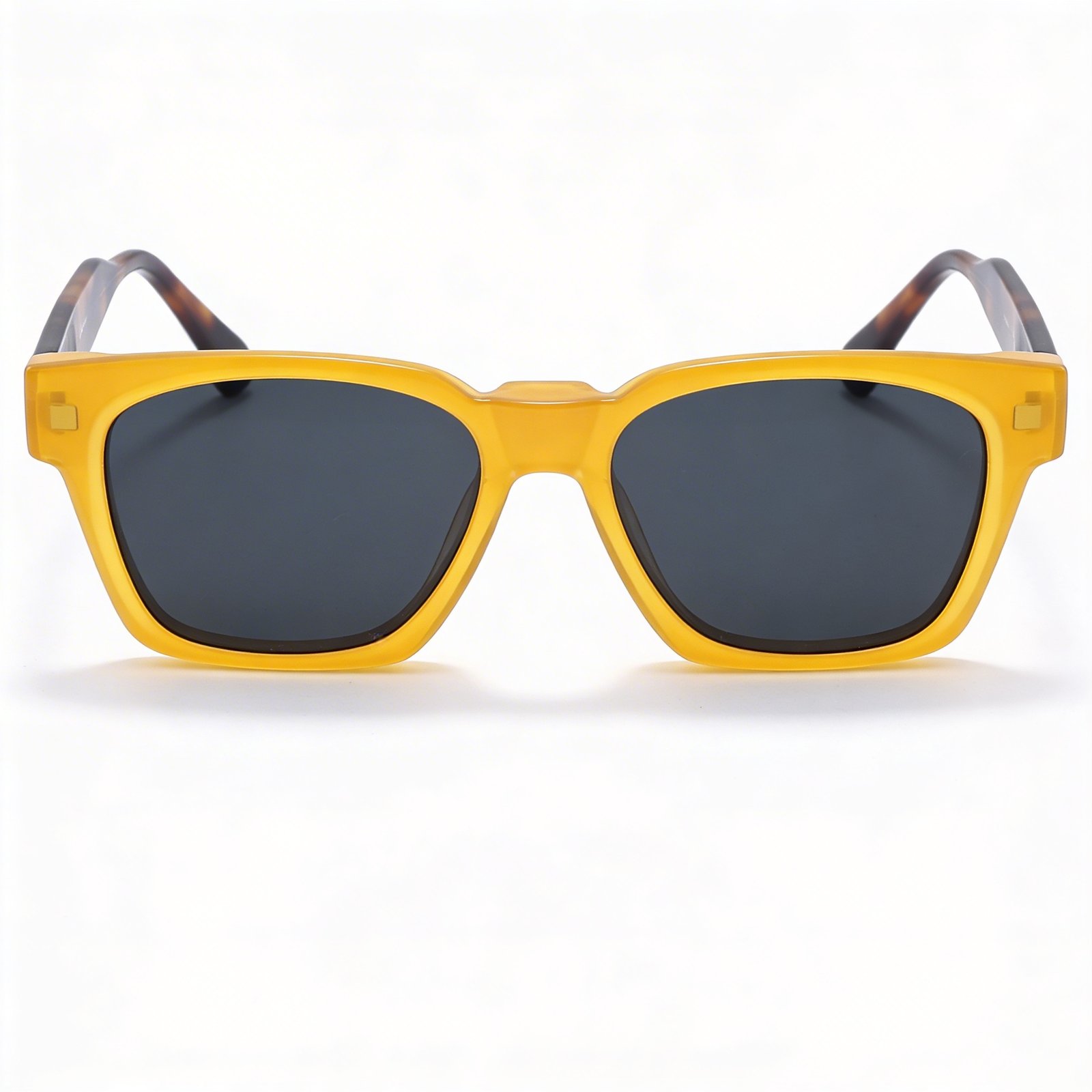OG Amber Bold | Yellow Frame Square Sunglasses For Men