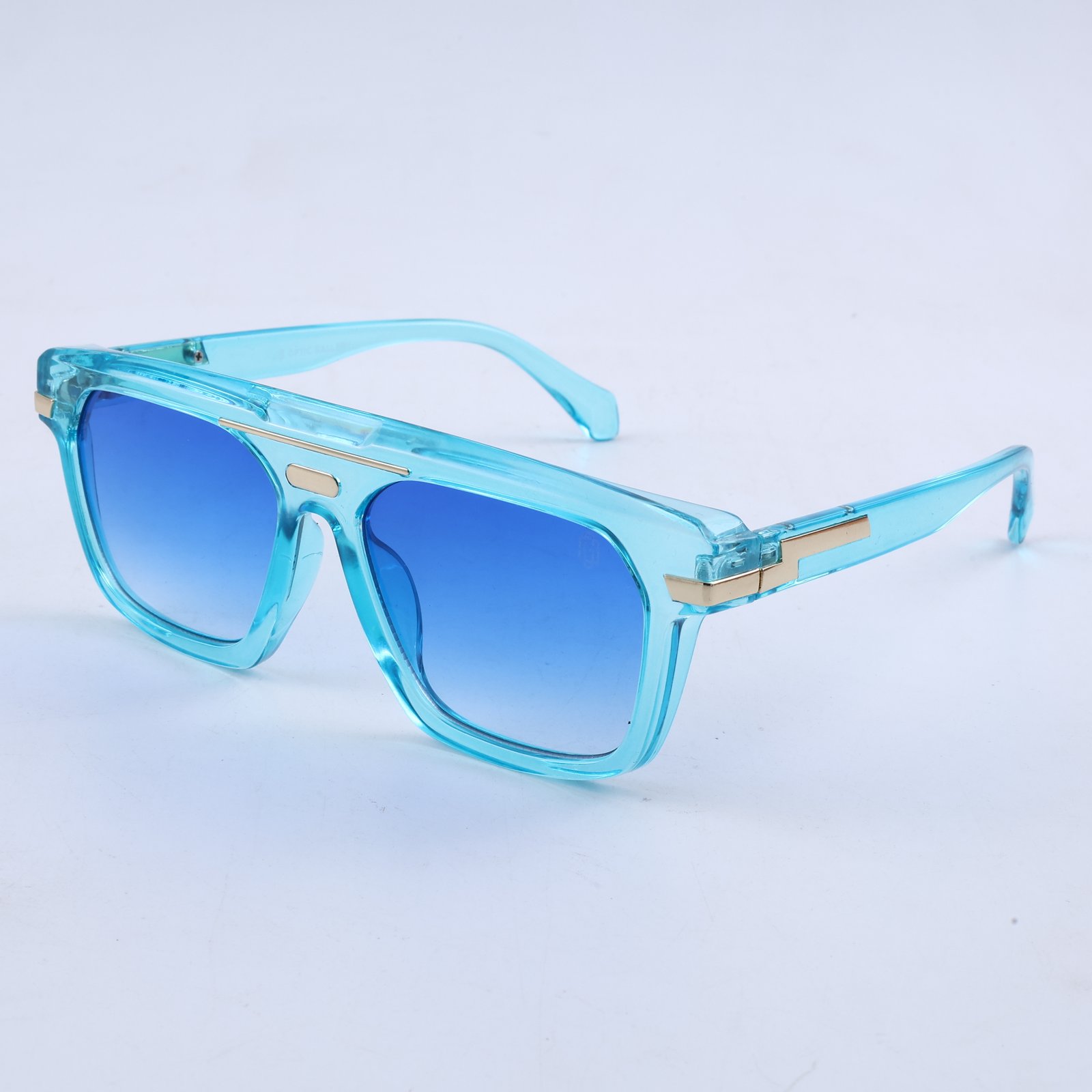 OG Amber Sovereign | Luxury Crystal Orange Navigator Sunglasses with Brown Gradient Lenses