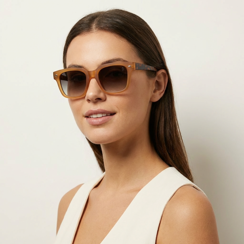 OG Amber Torto | Matte Honey Frame Gradient Smoke Sunglasses