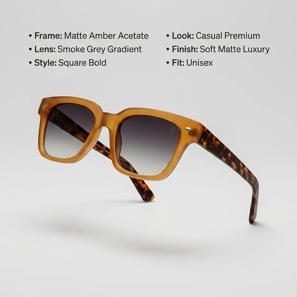 OG Amber Torto | Matte Honey Frame Gradient Smoke Sunglasses