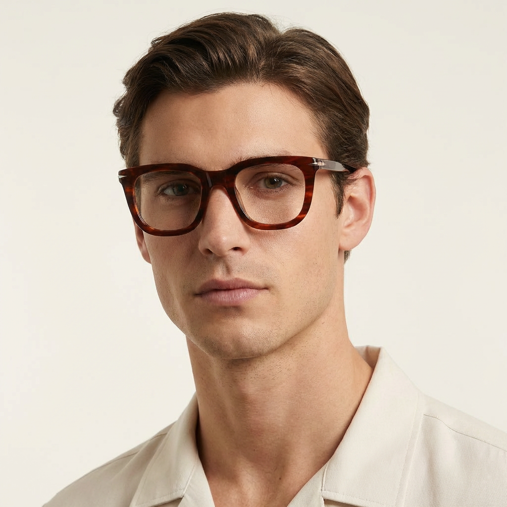 OG Amber Tortoise | Classic Square Retro Sunglasses For Men