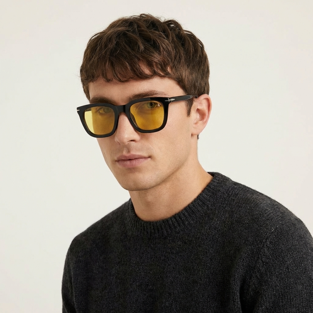 OG Amber Tortoise | Classic Square Retro Sunglasses For Men