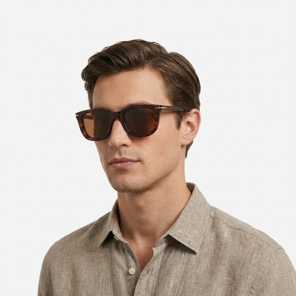 OG Amber Tortoise | Classic Square Retro Sunglasses For Men