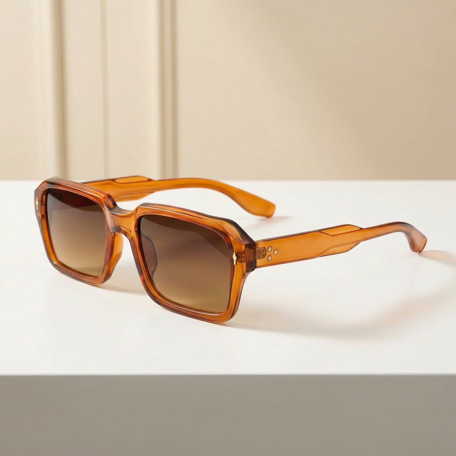 OG Amber Vault | Transparent Amber Square Sunglasses