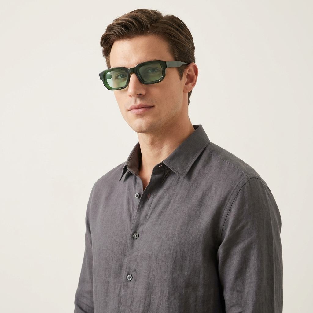 OG Aqua Amber | Classic Square Brown Tint Sunglasses