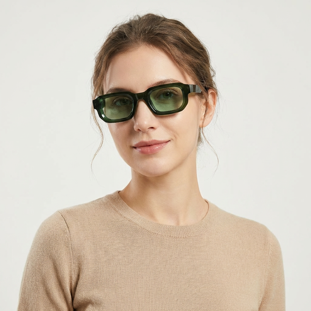 OG Aqua Amber | Classic Square Brown Tint Sunglasses