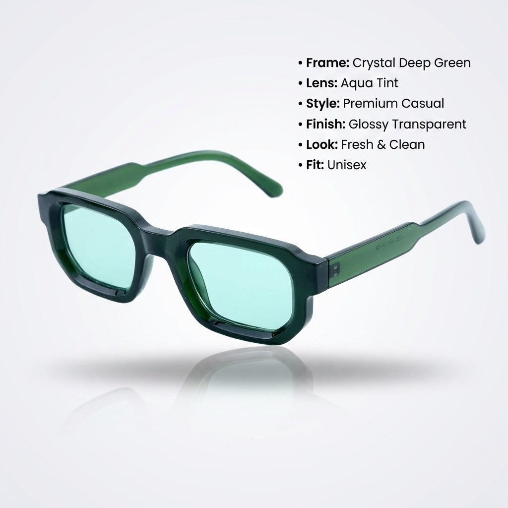 OG Aqua Amber | Classic Square Brown Tint Sunglasses