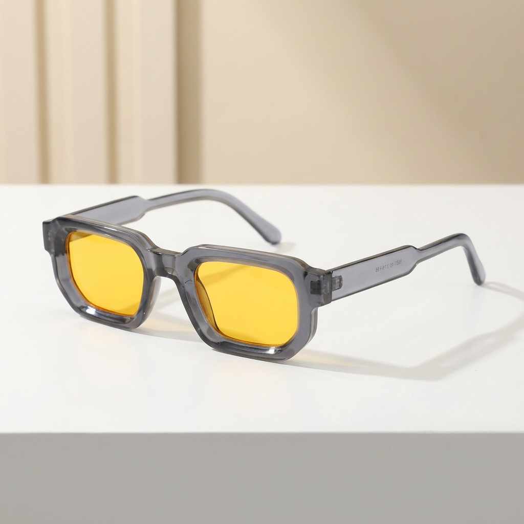 OG Aqua Amber | Classic Square Brown Tint Sunglasses