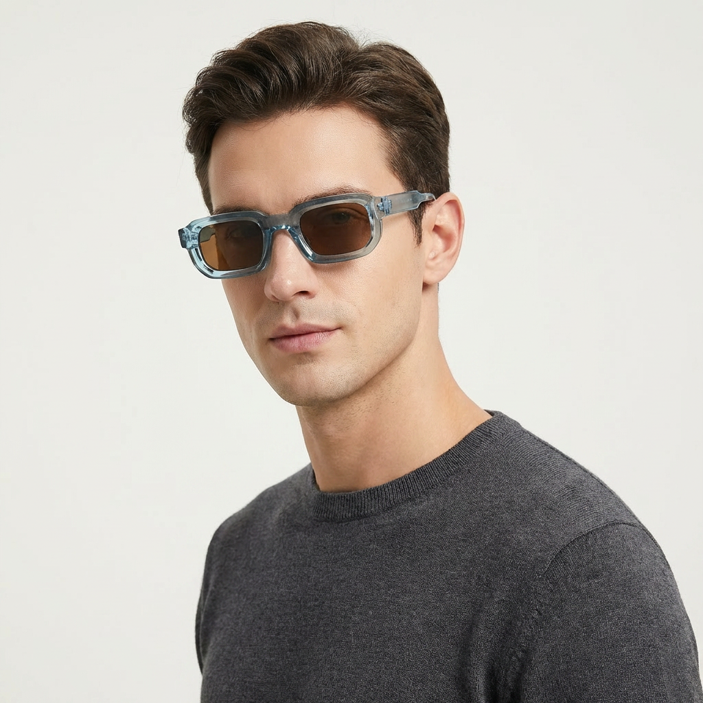 OG Aqua Amber | Classic Square Brown Tint Sunglasses