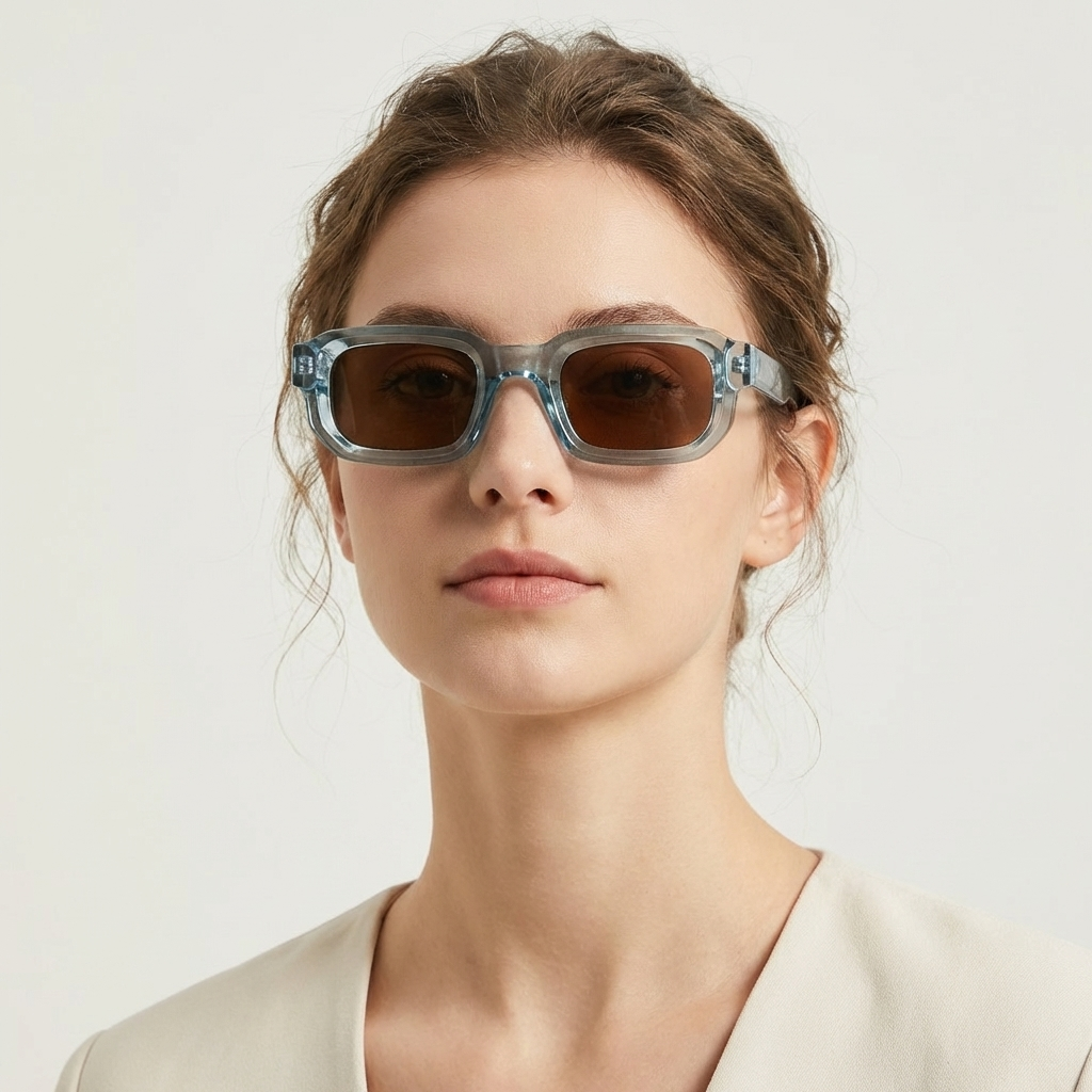 OG Aqua Amber | Classic Square Brown Tint Sunglasses