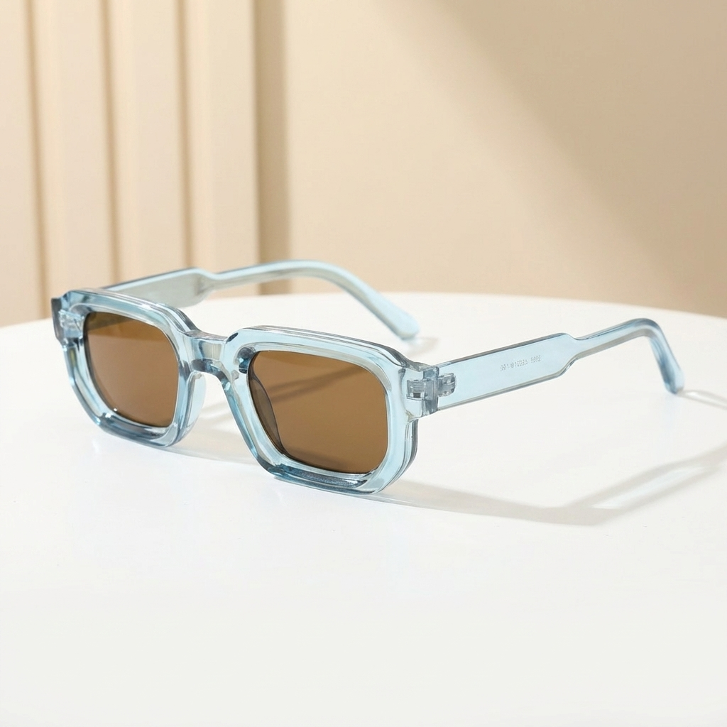 OG Aqua Amber | Classic Square Brown Tint Sunglasses