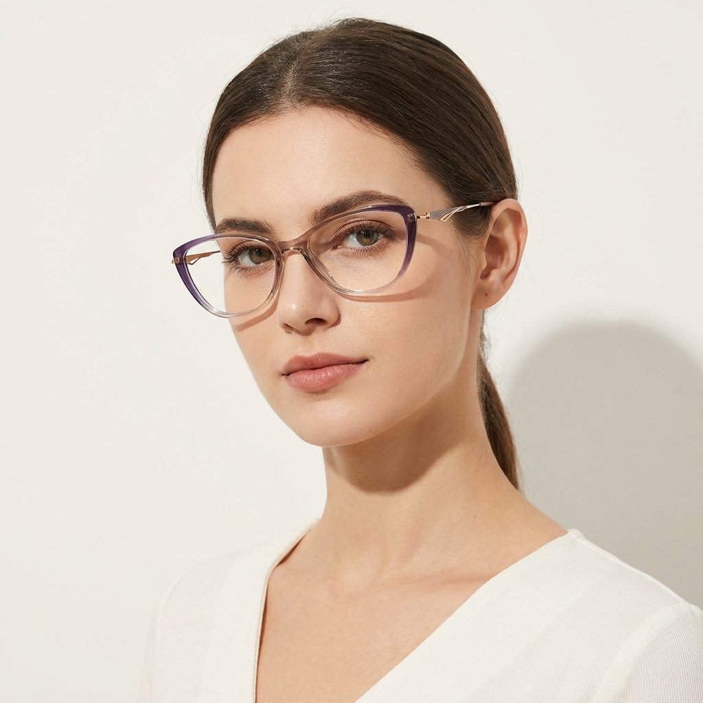 OG Aqua Grace | Transparent Green Cat-Eye Eyeglasses