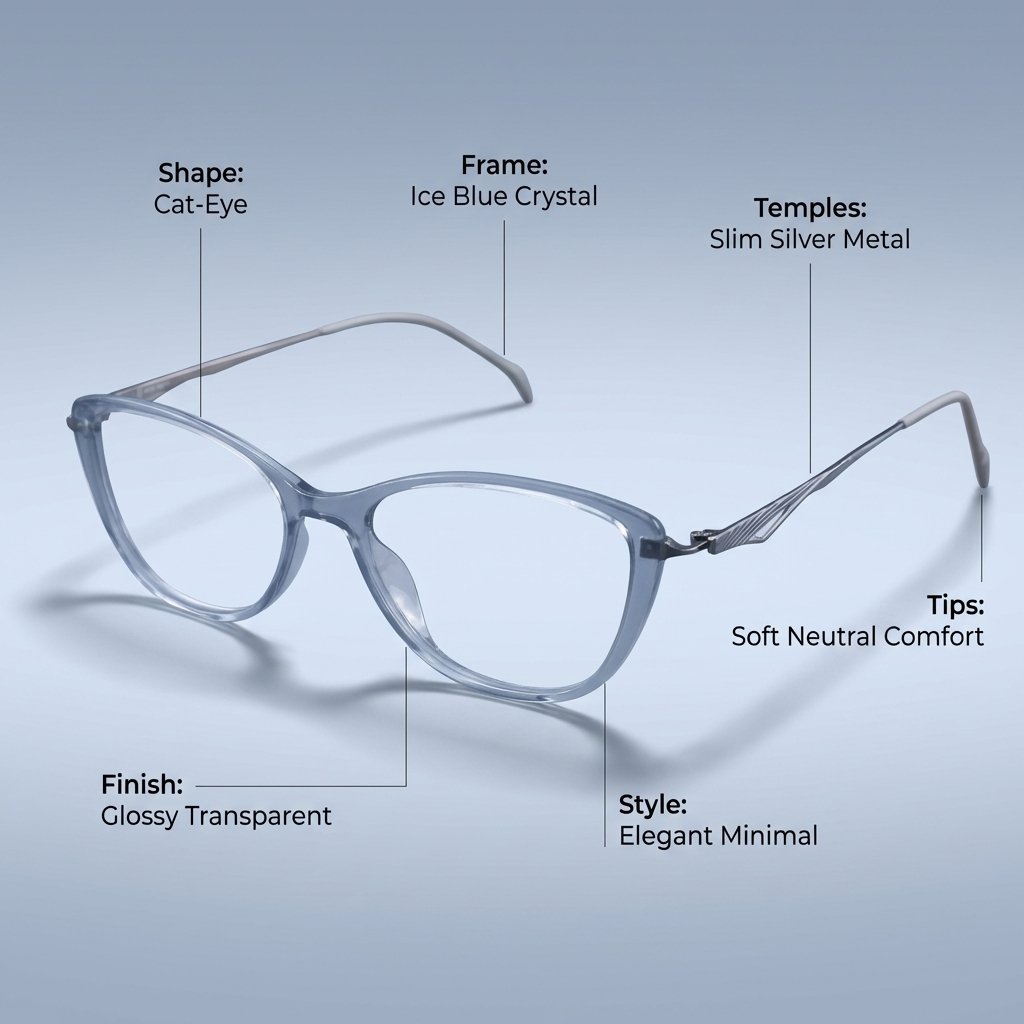 OG Aqua Grace | Transparent Green Cat-Eye Eyeglasses