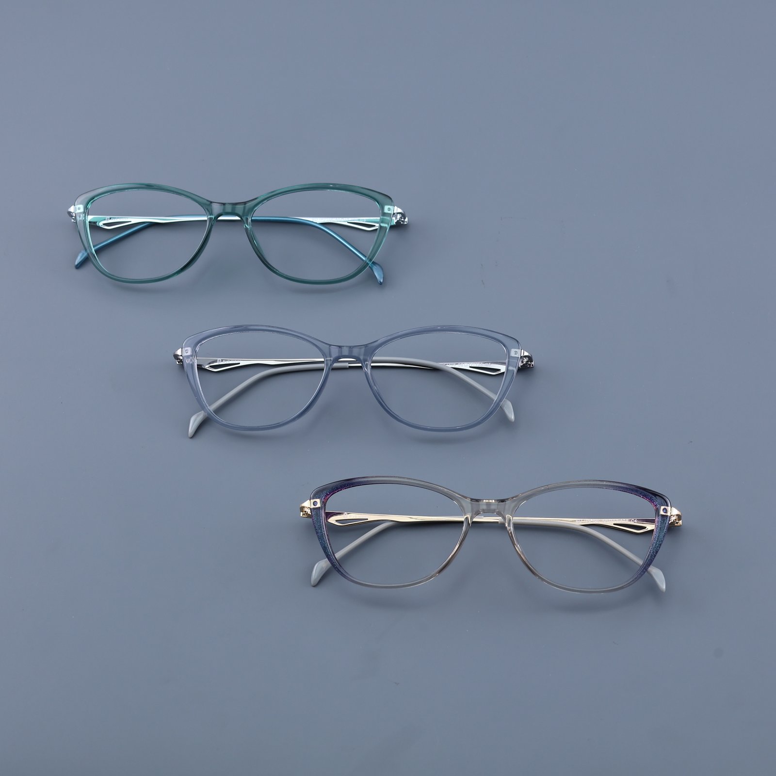 OG Aqua Grace | Transparent Green Cat-Eye Eyeglasses