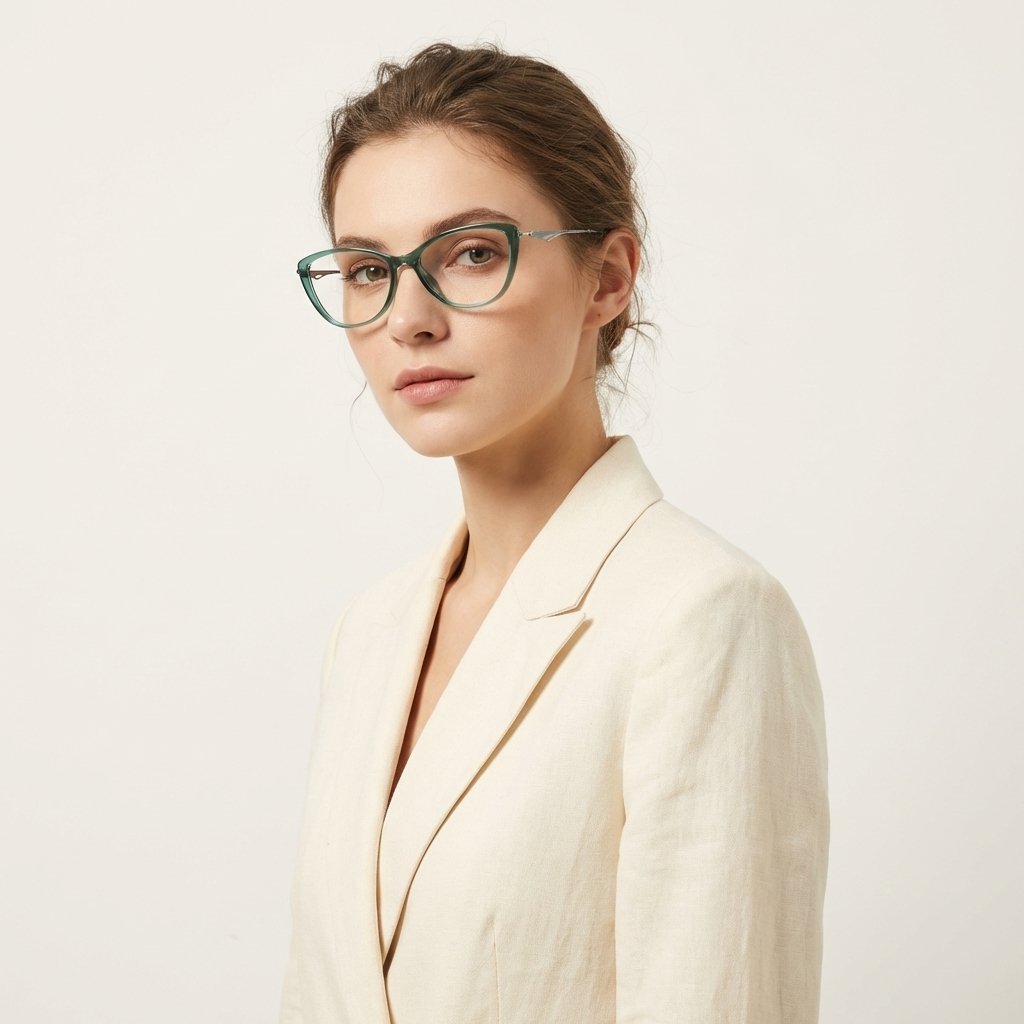 OG Aqua Grace | Transparent Green Cat-Eye Eyeglasses