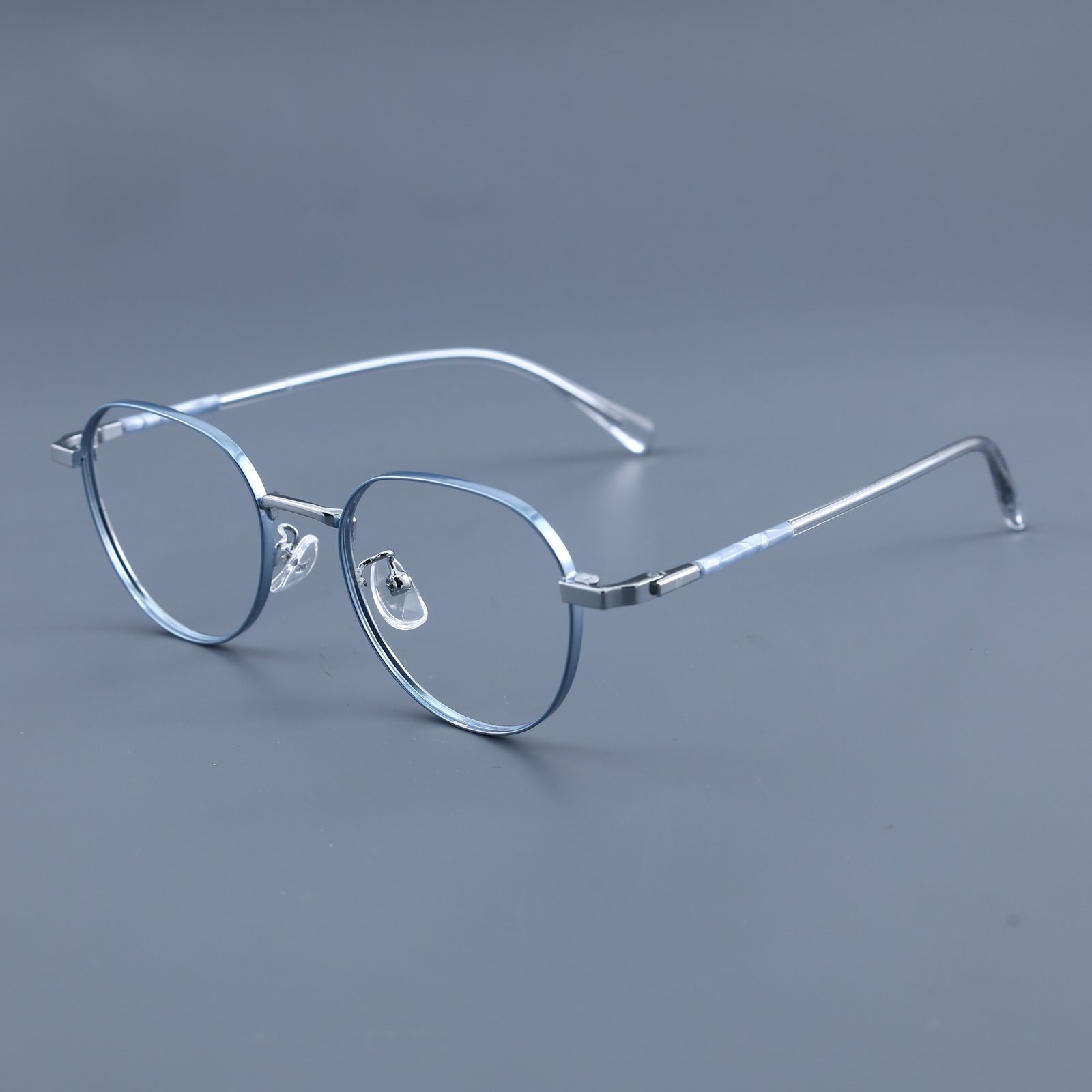 OG Arctic Air | Light Blue Rimless Round Eyeglasses