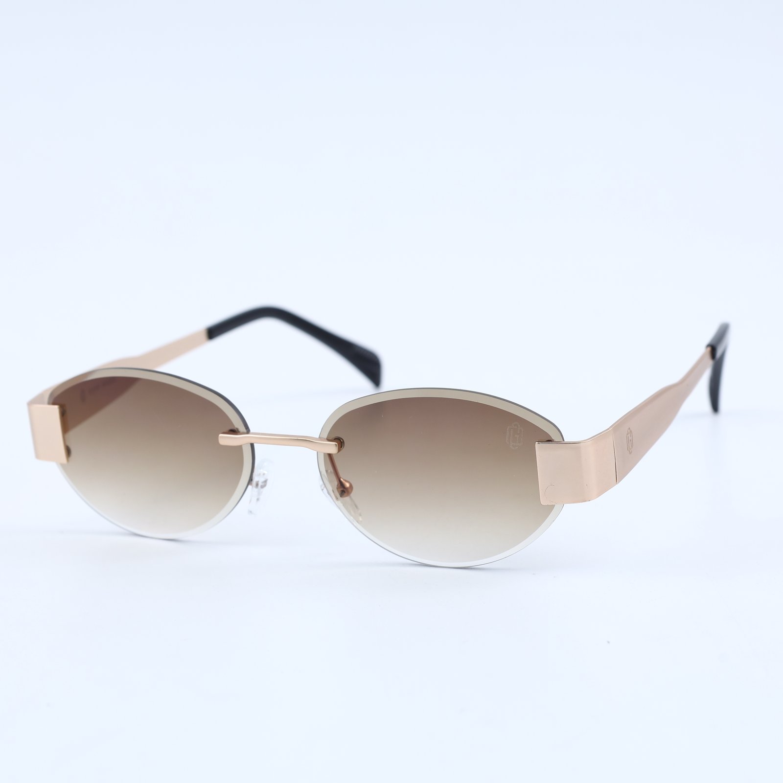 OG Aura Edge | Rimless Gold Oval Gradient Sunglasses